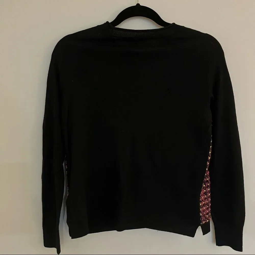 J.Crew Women Black Wool Pullover Sweater XS
